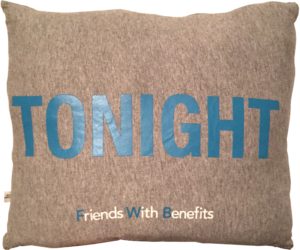 Friends with Benefits pillow (side B)